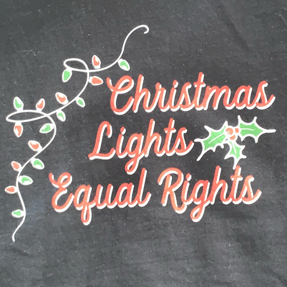 EQUAL RIGHTS Christmas Sweatshirt, size XL, FABULOUS! Feminist, EUC - Picture 14 of 15